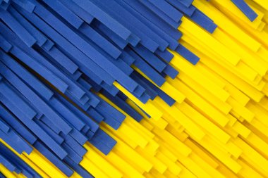 Abstract yellow and blue strip facture clipart