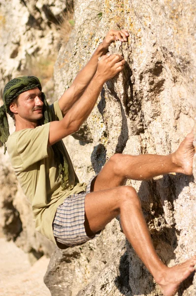 stock image Rock climber