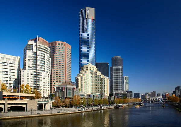 Yarra River Kai in der Stadt Melbourne — Stockfoto