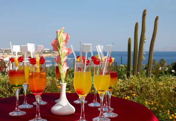 Cocktailparty in tropische resort — Stockfoto