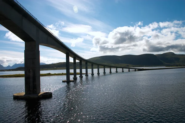 Most nad fiord — Zdjęcie stockowe