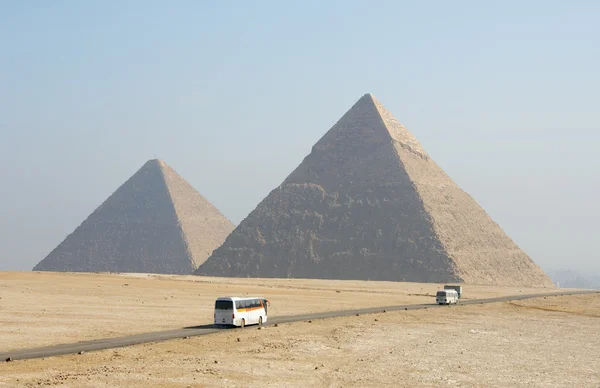 Egypten Pyramiderna i Saharaöknen — Stockfoto