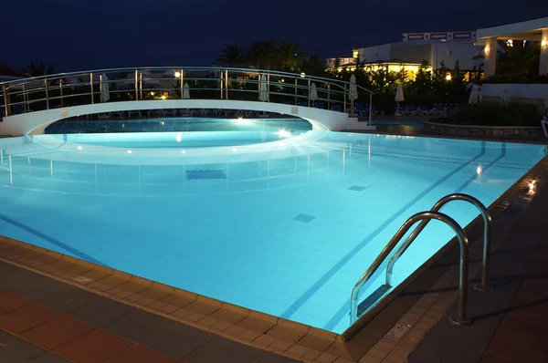 Night swimming pool — Stock Photo, Image