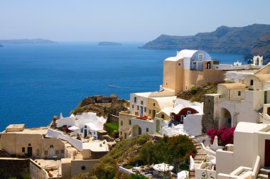 Santorini Adası Akdeniz'de