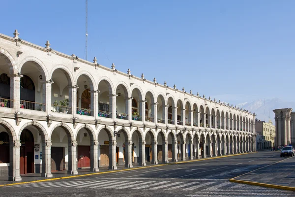 Łuki na plaza de armas w arequipa — Zdjęcie stockowe