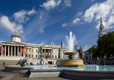 National Gallery and Trafalgar square in London clipart