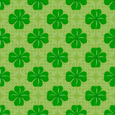 Celtic clover pattern clipart