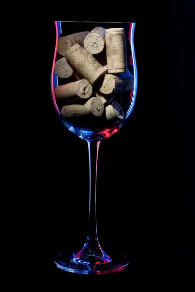 Wijn glazen object in lage sleutel — Stockfoto