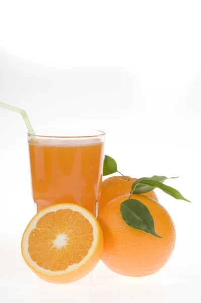 Orangen Essen und Trinken isoliert — Stockfoto