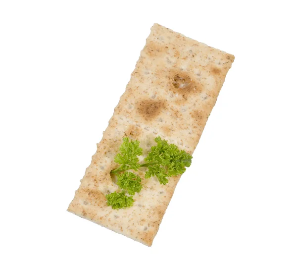 Cracker voedsel geïsoleerd — Stockfoto