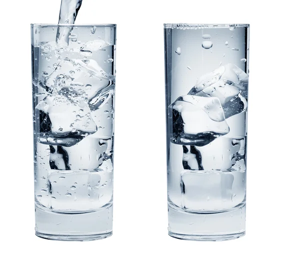Pair of water drink glasses — Stockfoto