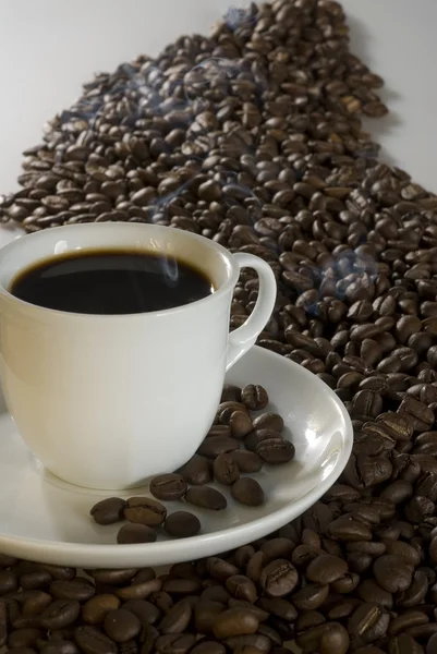Een kop hete koffie — Stockfoto