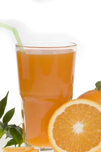 Pomarańczowy jedzenia i picia na białym tle — Zdjęcie stockowe
