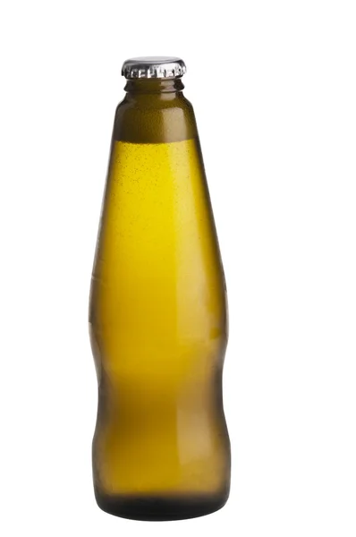 Frasco de cerveja leve com álcool isolado — Fotografia de Stock
