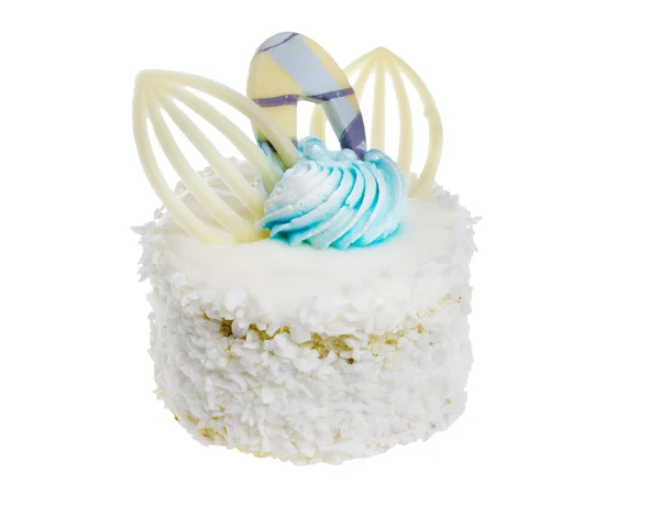 Γλυκό κέικ τροφίμων πάνω από το λευκό φόντο — Φωτογραφία Αρχείου