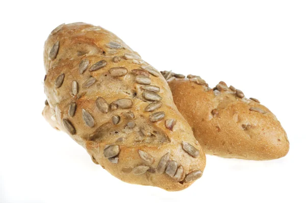 Świeży chleb jedzenie na białym tle — Zdjęcie stockowe