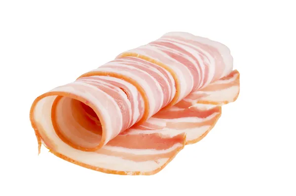 Carne bacon cibo isolato Immagine Stock