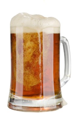 Alcohol dark beer glass with froth clipart