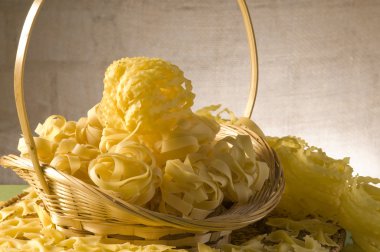 Still life with italian pasta clipart