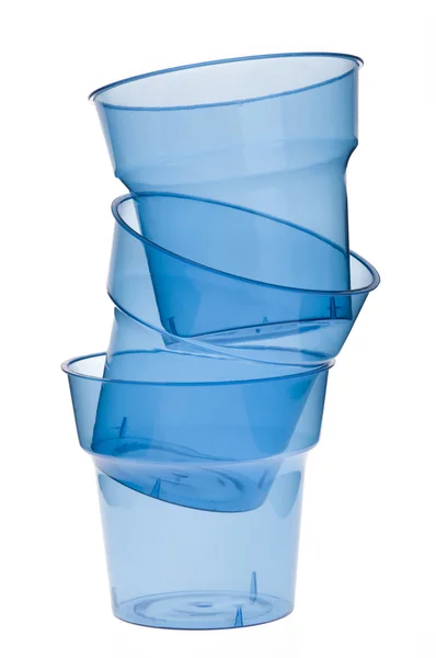 Group of colourful plastic glasses — Stock Photo, Image