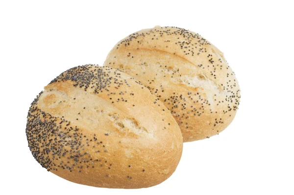Comida de pão fresco sobre branco — Fotografia de Stock