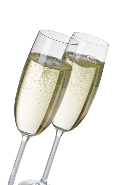 Two wineglasses of champagne — Stock Photo, Image
