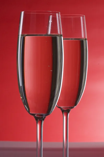 Två vinglas champagne — Stockfoto