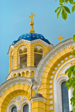 Fragment of the cathedral in Kyiv clipart