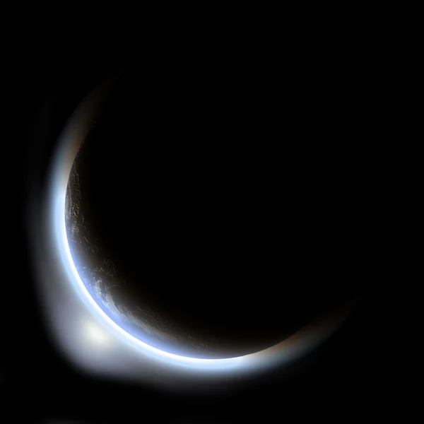 Planète avec Soleil Levant — Photo
