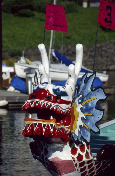 stock image Dragon boat head