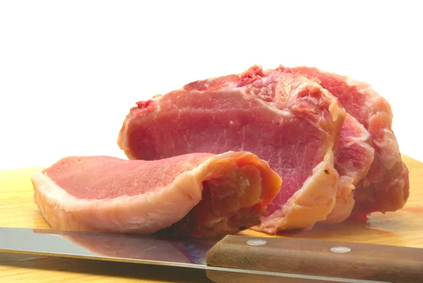 Fleisch und Messer — Stockfoto