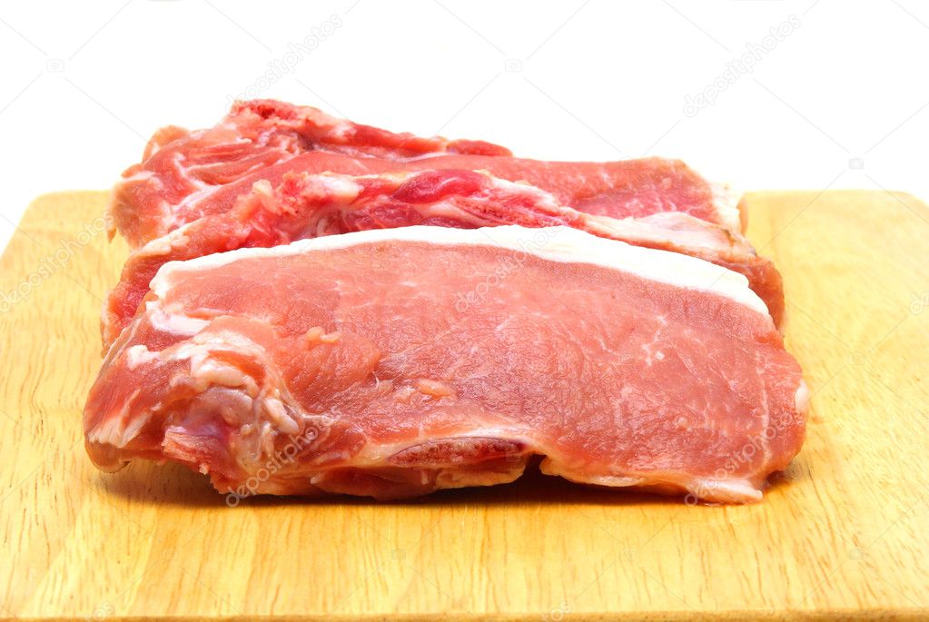 Slices of pork