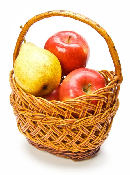 stock image Apples and pears in the basket