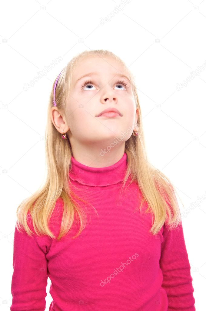 Girl in a pink shirt