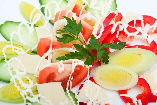 Szczegół warzywo sałatka — Zdjęcie stockowe