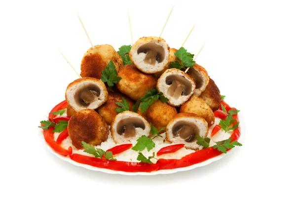 Filet z kurczaka mięsne kulki — Zdjęcie stockowe