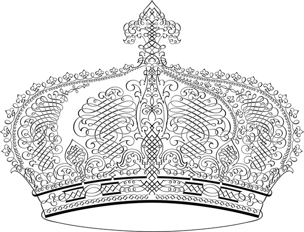 Calligraphic Crown Design — Stock Vector