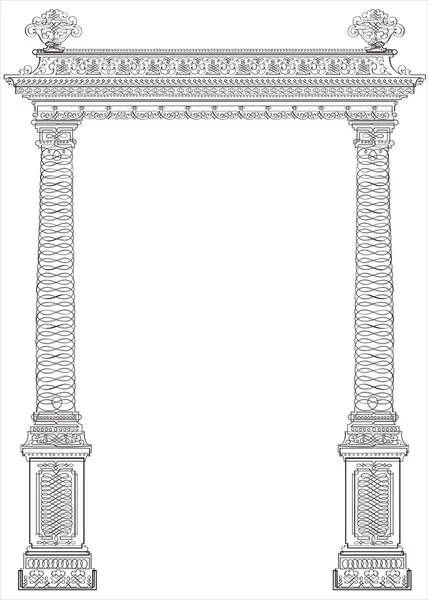 Calligraphic Pillar — Stock Vector
