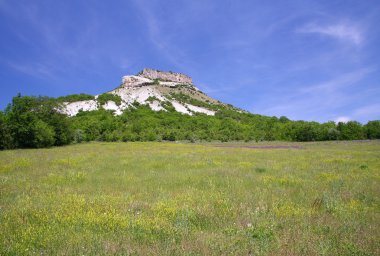 Crimea chalky mountain clipart