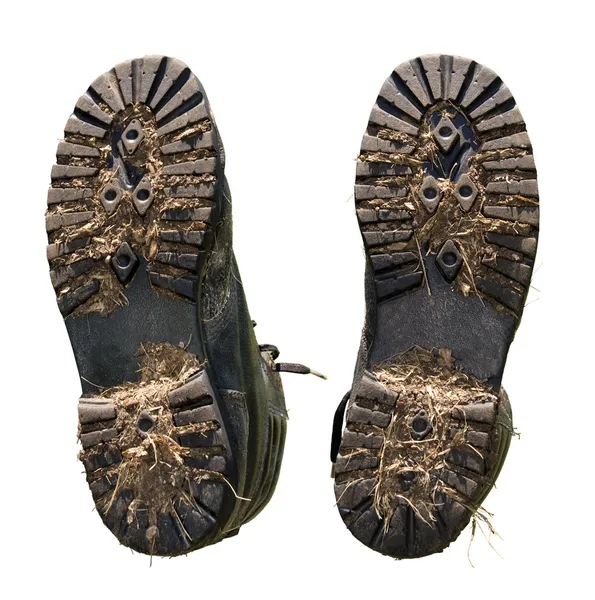 Brudne podeszwy butów — Zdjęcie stockowe