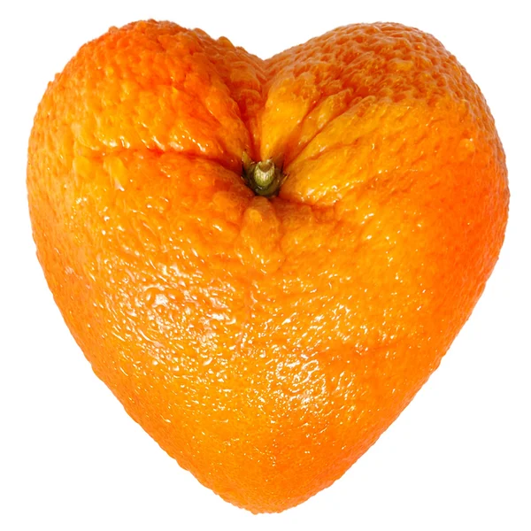 Orange as a heart — Stock Photo, Image