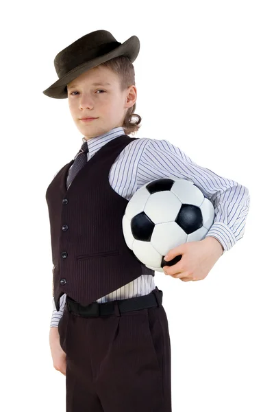 Pojke med en boll — Stockfoto