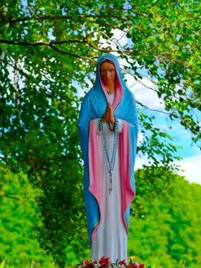 Lithuania. Statue of Virgin Mary clipart