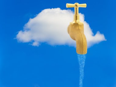 Water tap in sky clipart