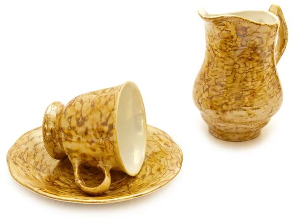 Coffee cup and cream jug — Stock Photo, Image