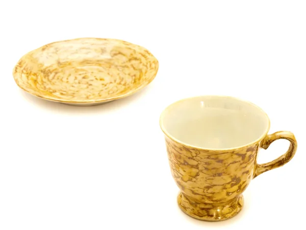 커피 컵과 접시 — 스톡 사진