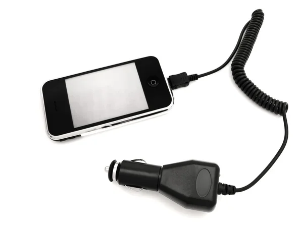 Telefon mit Adapter — Stockfoto