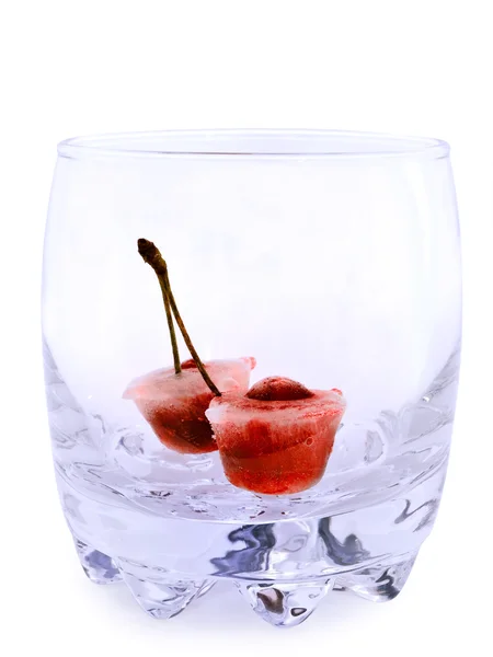 Cherry in glass — Stock Photo, Image