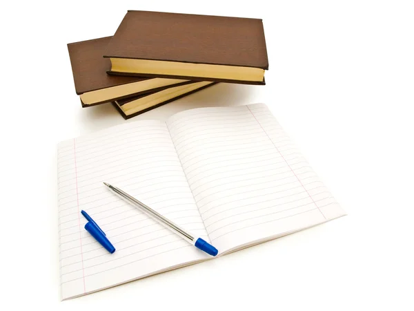 Books and notepad — Stock Photo, Image