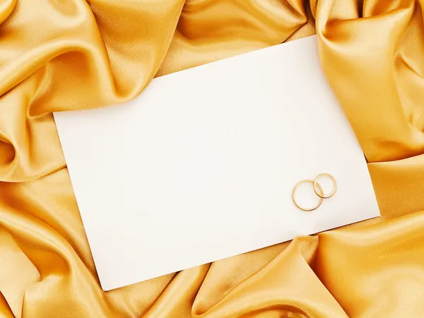 Matrimonio bordo tessile dorato — Foto Stock